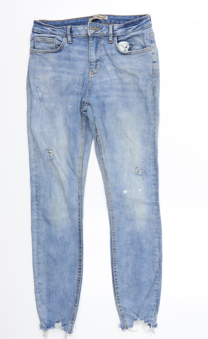 Denim & Co. Womens Blue   Skinny Jeans Size 10 L27 in