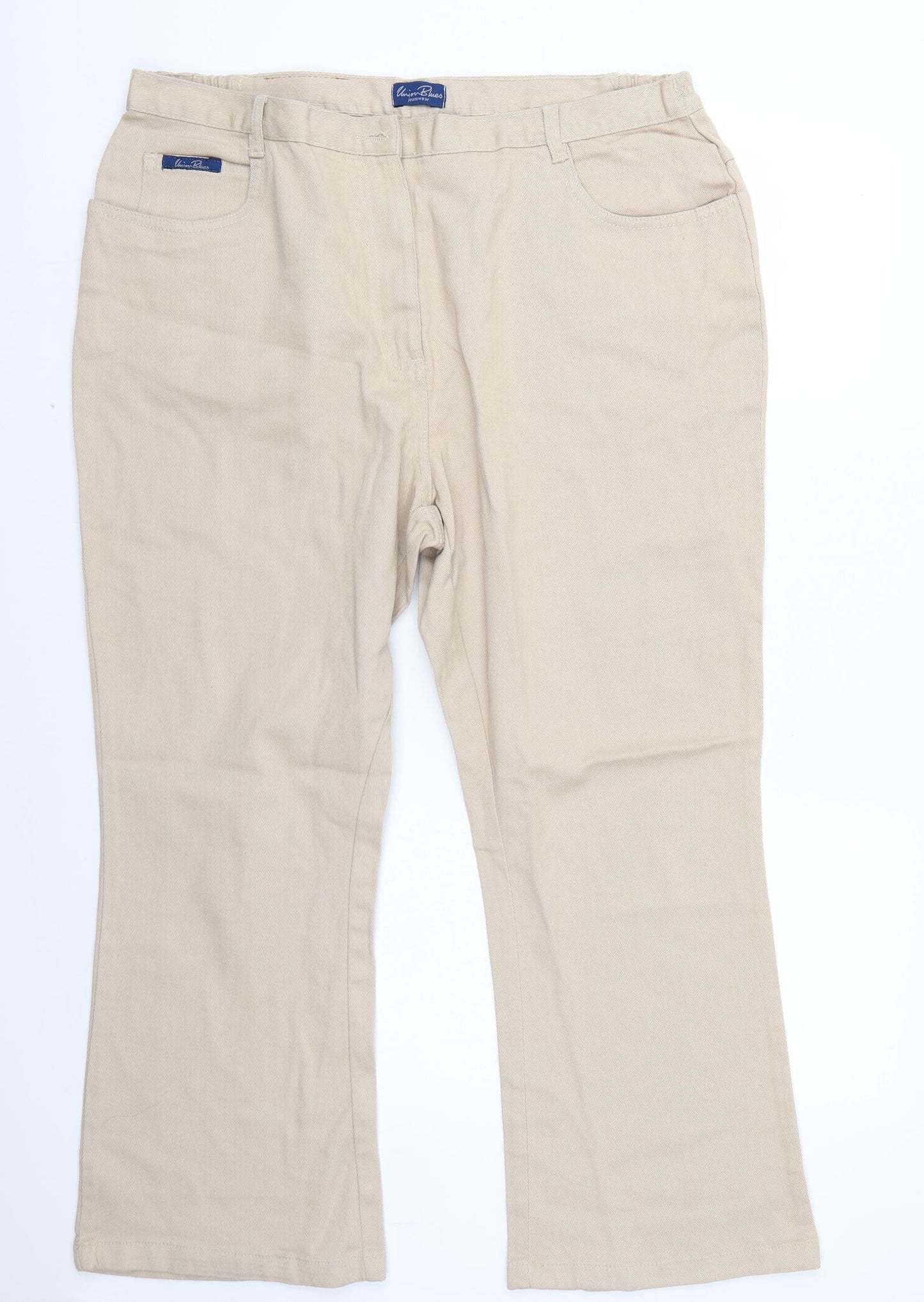 Union Blues Womens Beige   Trousers  Size 38 L26 in