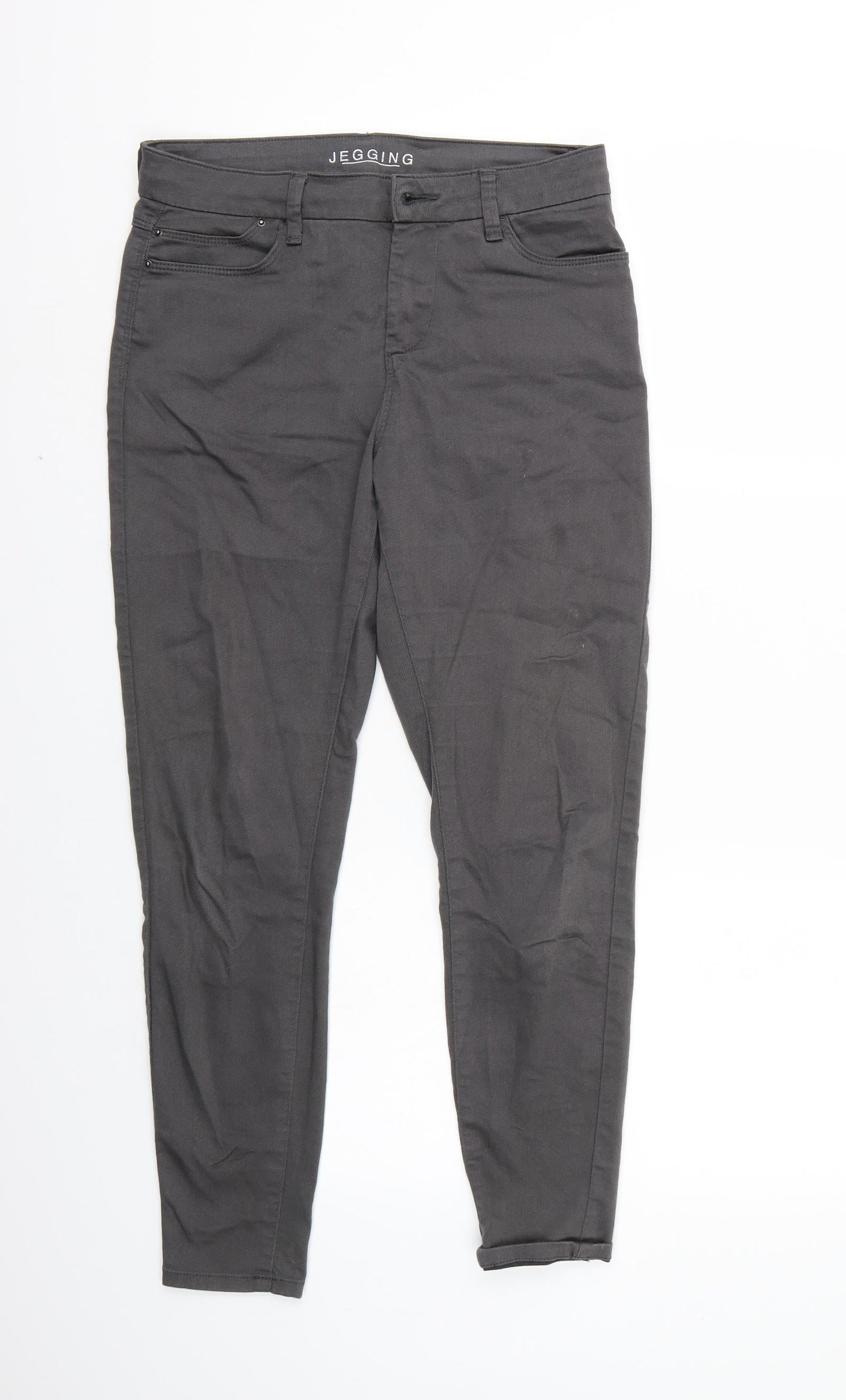 Womens UK Size 10 Marks and Spencer Regular Fit Straight Grey Jeans