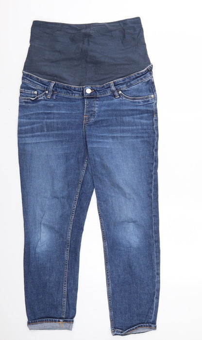 Womens UK Size M Denim Regular Fit Mom Blue Jeans