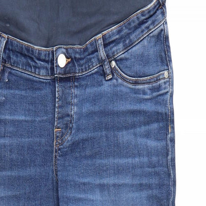 Womens UK Size M Denim Regular Fit Mom Blue Jeans