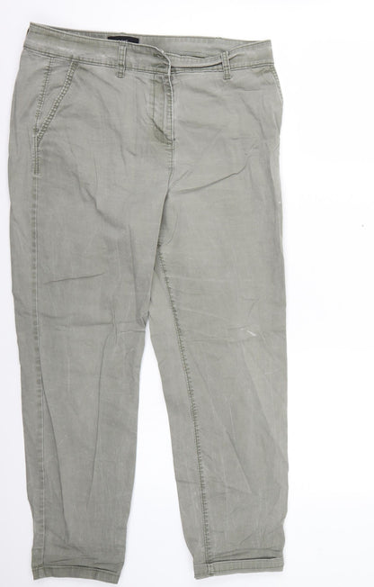 Womens UK Size 14 NEXT Regular Fit  Green Trousers