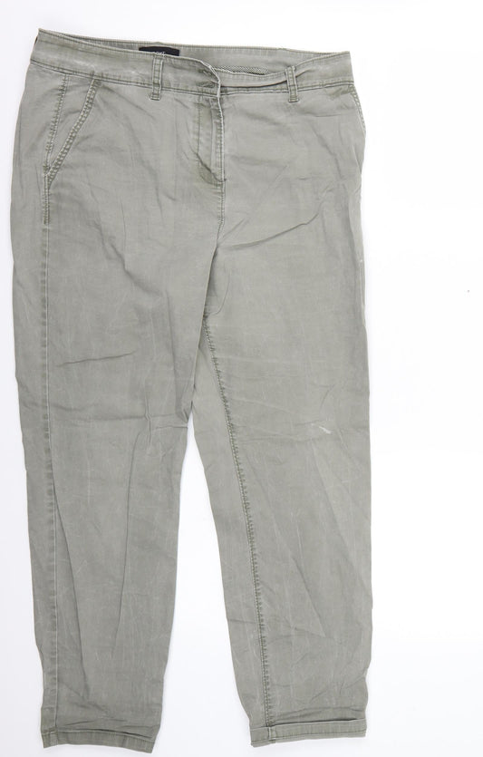 Womens UK Size 14 NEXT Regular Fit  Green Trousers