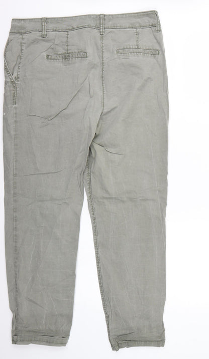 Womens UK Size 14 NEXT Regular Fit  Green Trousers