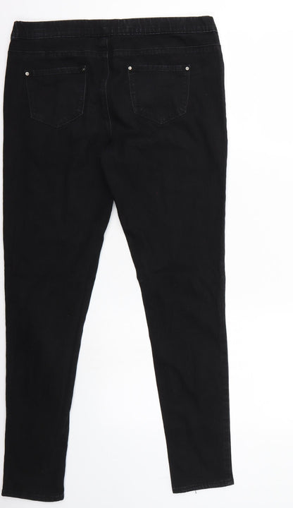 Denim & Co. Womens Black   Skinny Jeans Size 10 L29 in