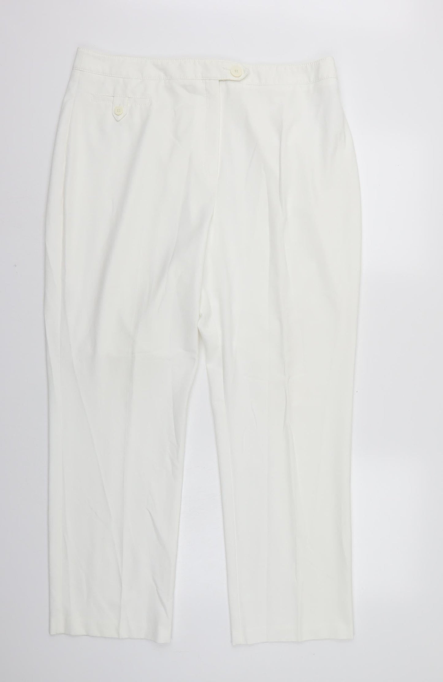 Womens UK Size 18 Marks and Spencer Regular Fit Straight White Jeans