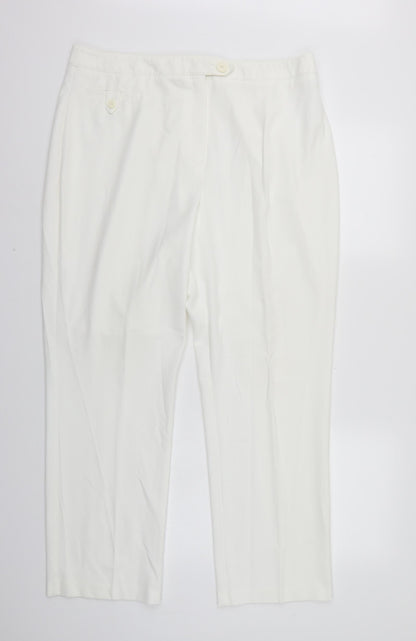Womens UK Size 18 Marks and Spencer Regular Fit Straight White Jeans