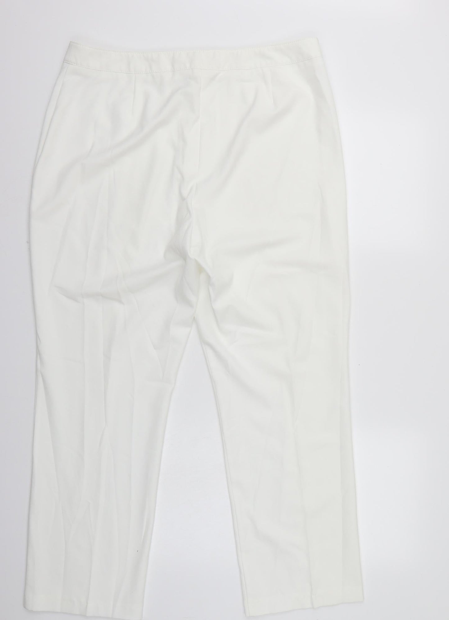 Womens UK Size 18 Marks and Spencer Regular Fit Straight White Jeans