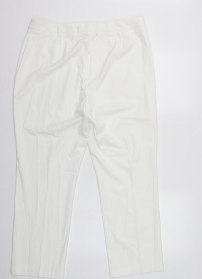 Womens UK Size 18 Marks and Spencer Regular Fit Straight White Jeans