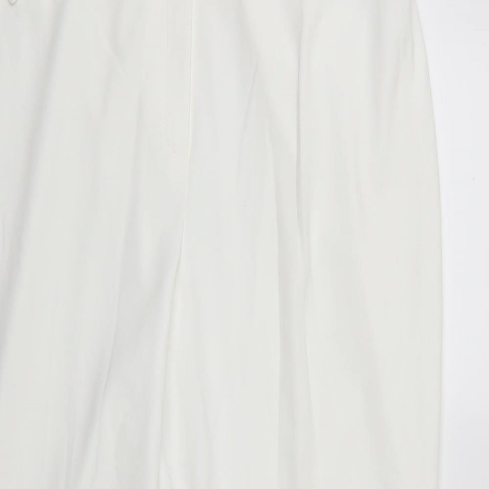 Womens UK Size 18 Marks and Spencer Regular Fit Straight White Jeans