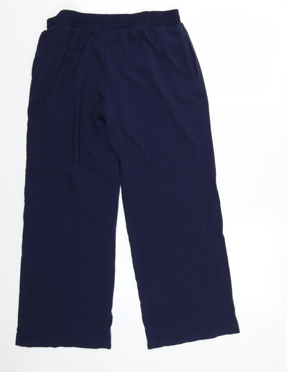Womens UK Size 12 Marks and Spencer Regular Fit Cropped Blue Trousers