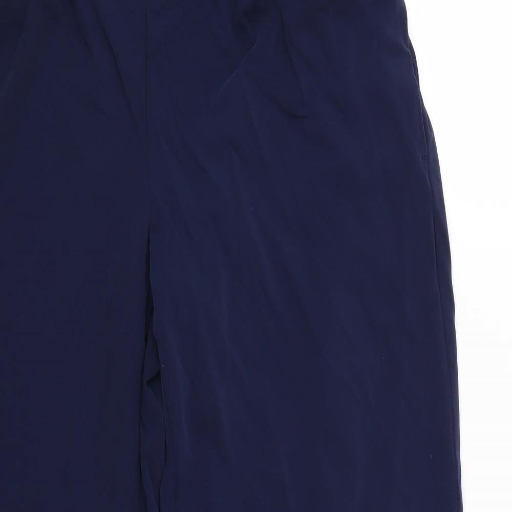 Womens UK Size 12 Marks and Spencer Regular Fit Cropped Blue Trousers