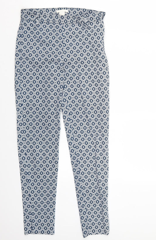 Womens UK Size XS H&M Regular Fit  White Trousers