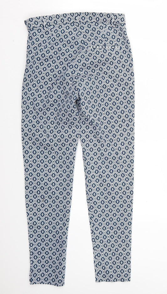 Womens UK Size XS H&M Regular Fit  White Trousers