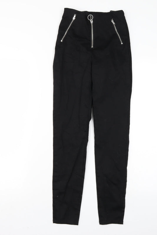 Womens UK Size 4 H&M Regular Fit  Black Trousers
