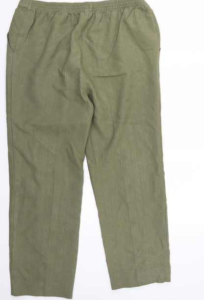 Womens UK Size 16 Marks and Spencer Regular Fit  Green Trousers