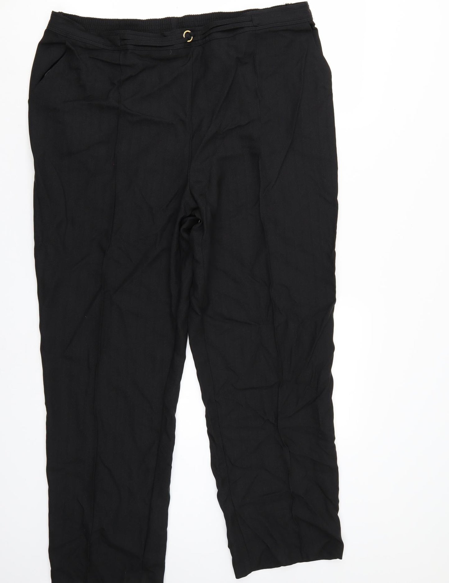Womens UK Size 18 Marks and Spencer Regular Fit  Black Trousers