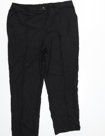 Womens UK Size 18 Marks and Spencer Regular Fit  Black Trousers