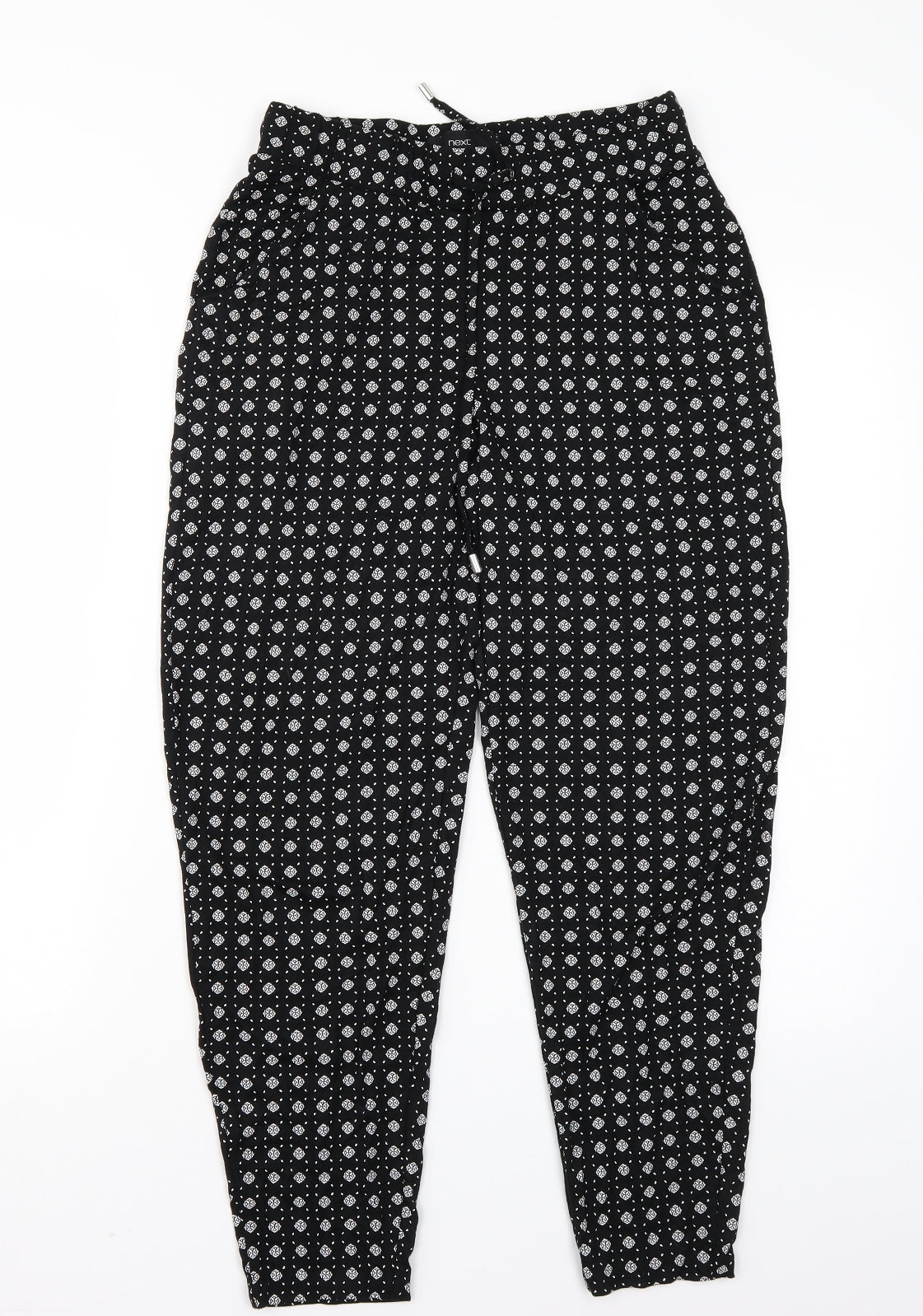 Womens UK Size 8 NEXT Regular Fit Bloomer Black Trousers