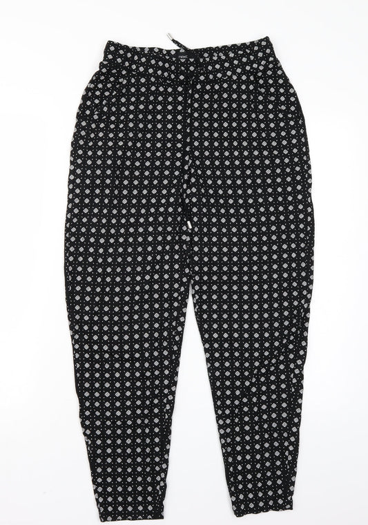 Womens UK Size 8 NEXT Regular Fit Bloomer Black Trousers