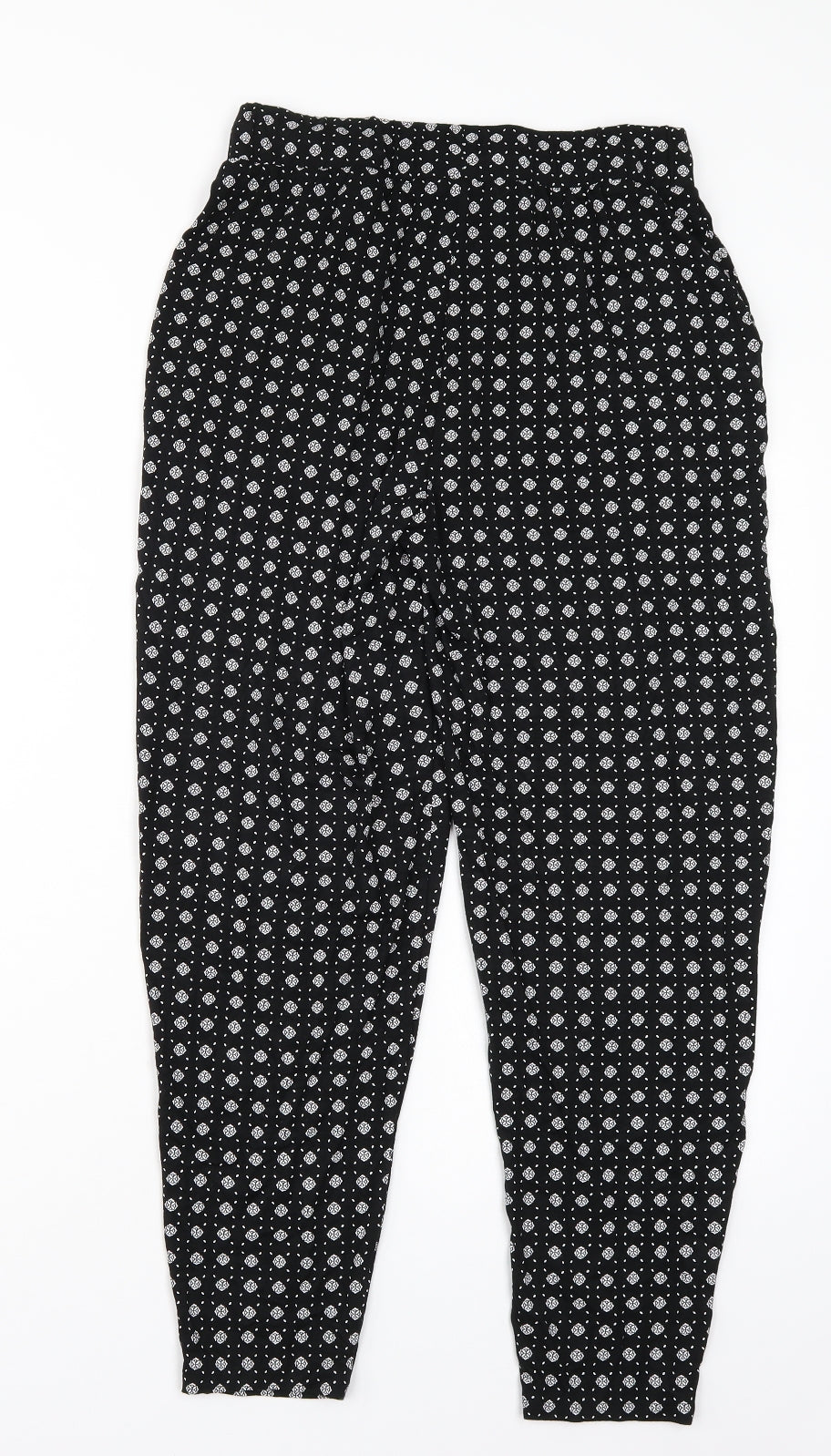 Womens UK Size 8 NEXT Regular Fit Bloomer Black Trousers