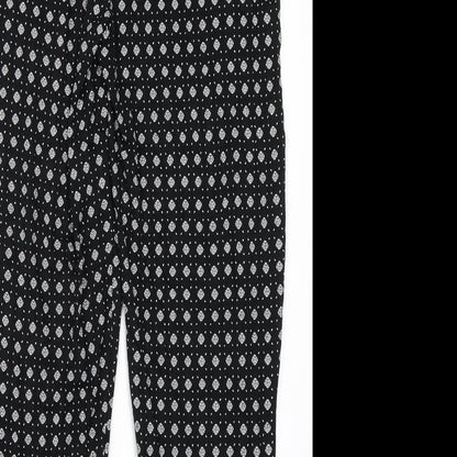 Womens UK Size 8 NEXT Regular Fit Bloomer Black Trousers