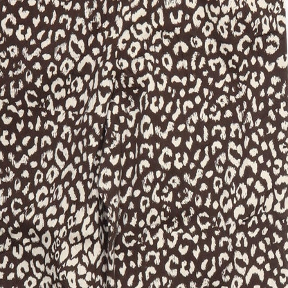 TU Womens Brown Animal Print  Cropped Trousers Size 8 L23 in