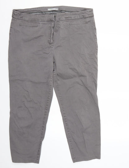 Womens UK Size 16 Marks and Spencer Regular Fit  Grey Trousers