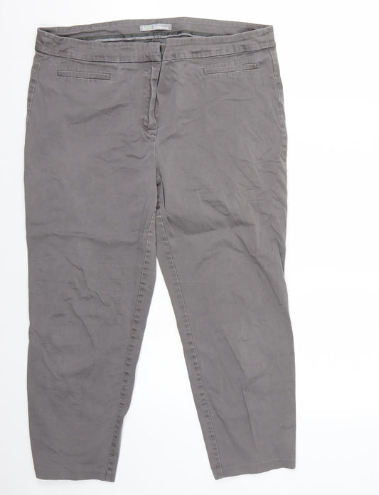Womens UK Size 16 Marks and Spencer Regular Fit  Grey Trousers
