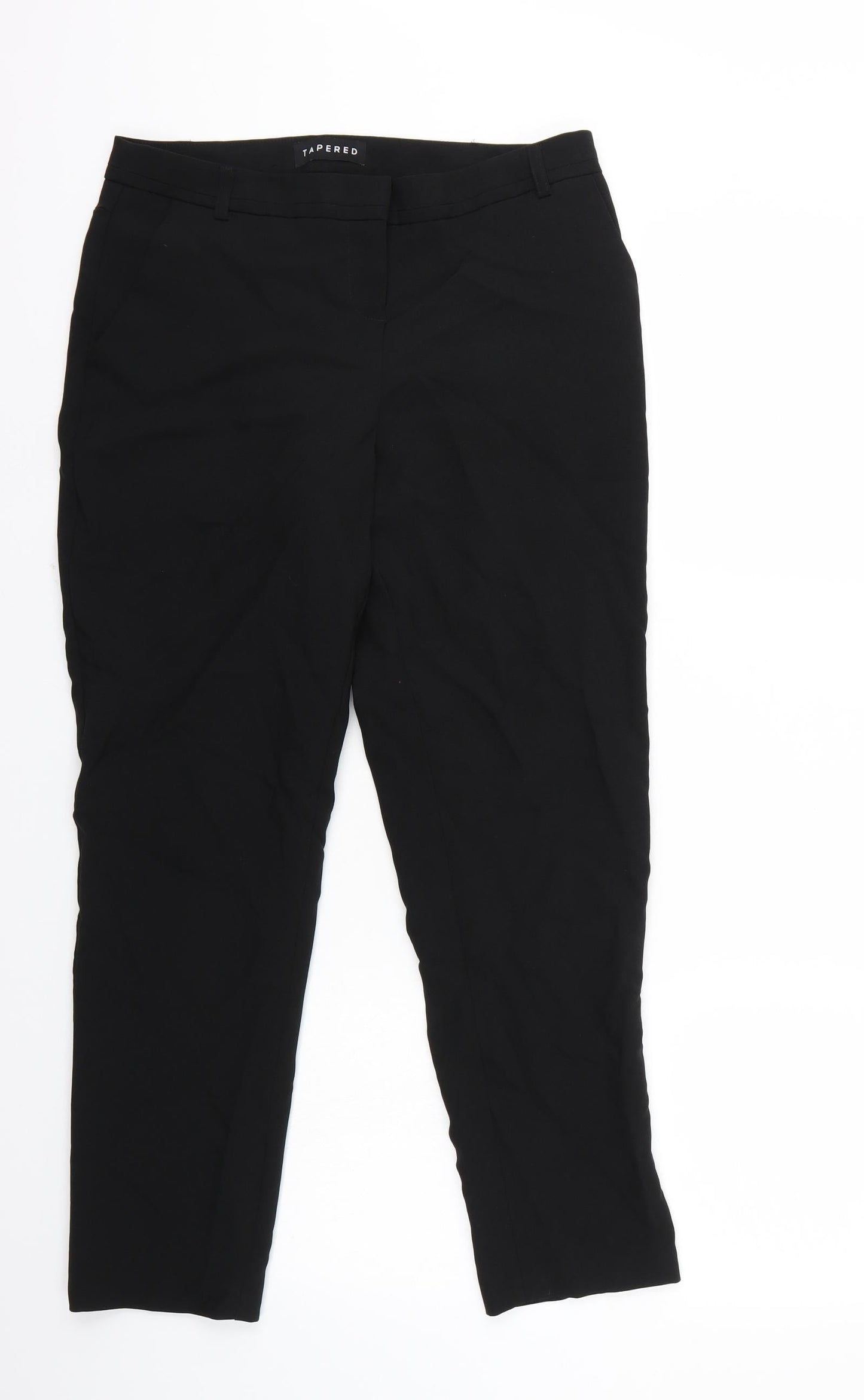Womens UK Size 10 Peacocks Regular Fit  Black Trousers
