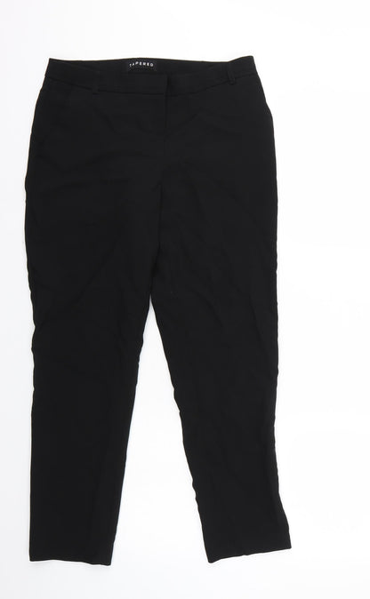Womens UK Size 10 Peacocks Regular Fit  Black Trousers