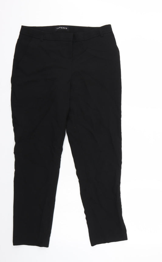 Womens UK Size 10 Peacocks Regular Fit  Black Trousers