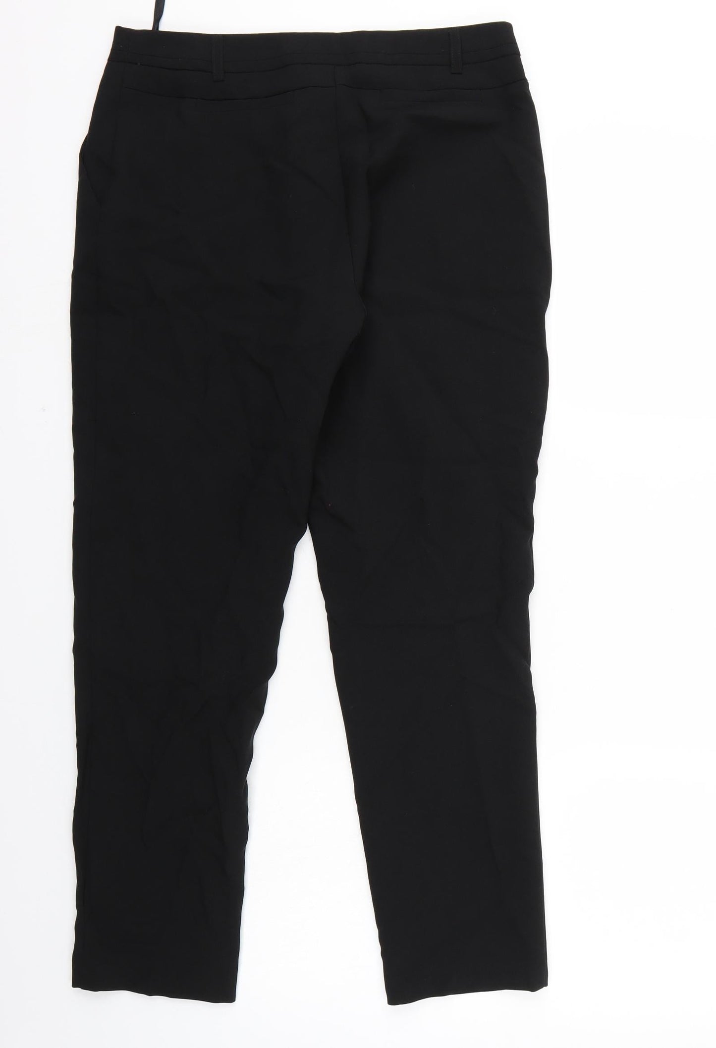 Womens UK Size 10 Peacocks Regular Fit  Black Trousers