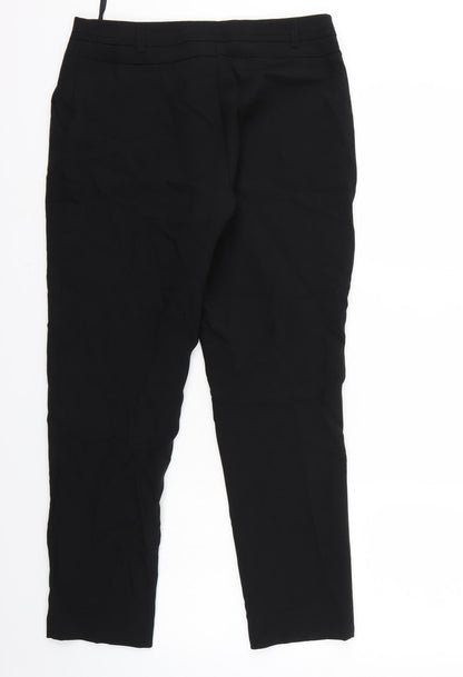 Womens UK Size 10 Peacocks Regular Fit  Black Trousers