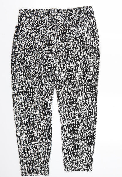 Womens UK Size 12 Wallis Regular Fit  White Trousers