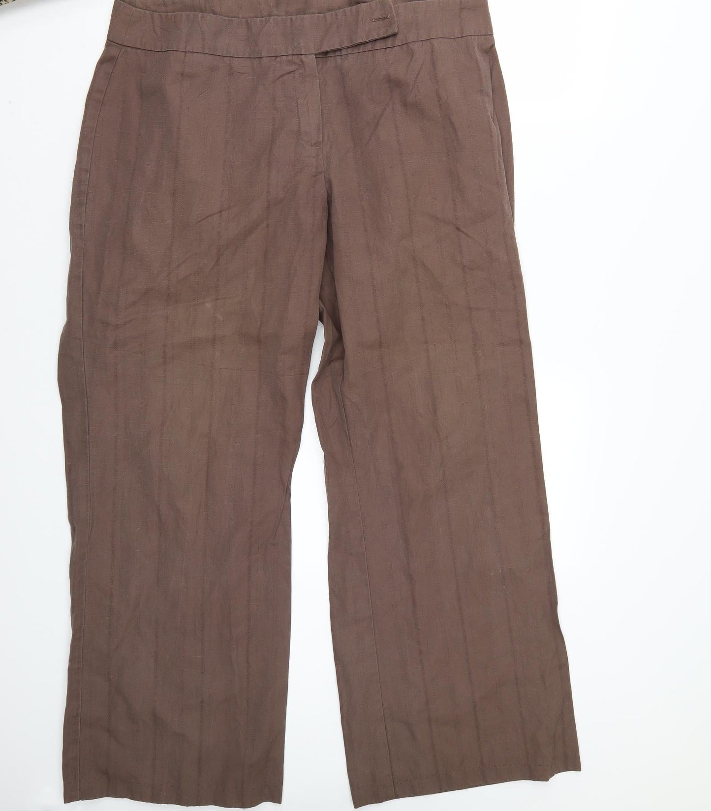 Womens UK Size 18 Preworn Regular Fit  Brown Trousers