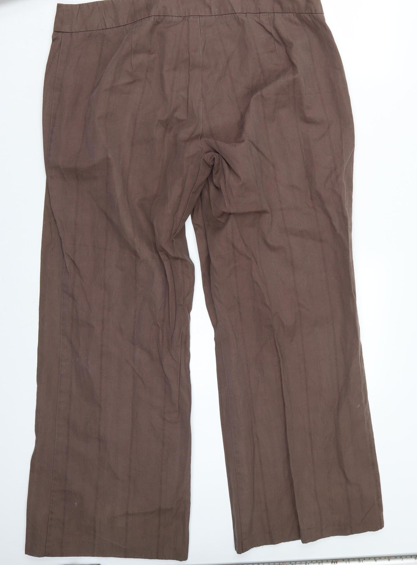 Womens UK Size 18 Preworn Regular Fit  Brown Trousers