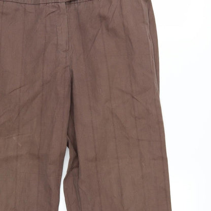 Womens UK Size 18 Preworn Regular Fit  Brown Trousers