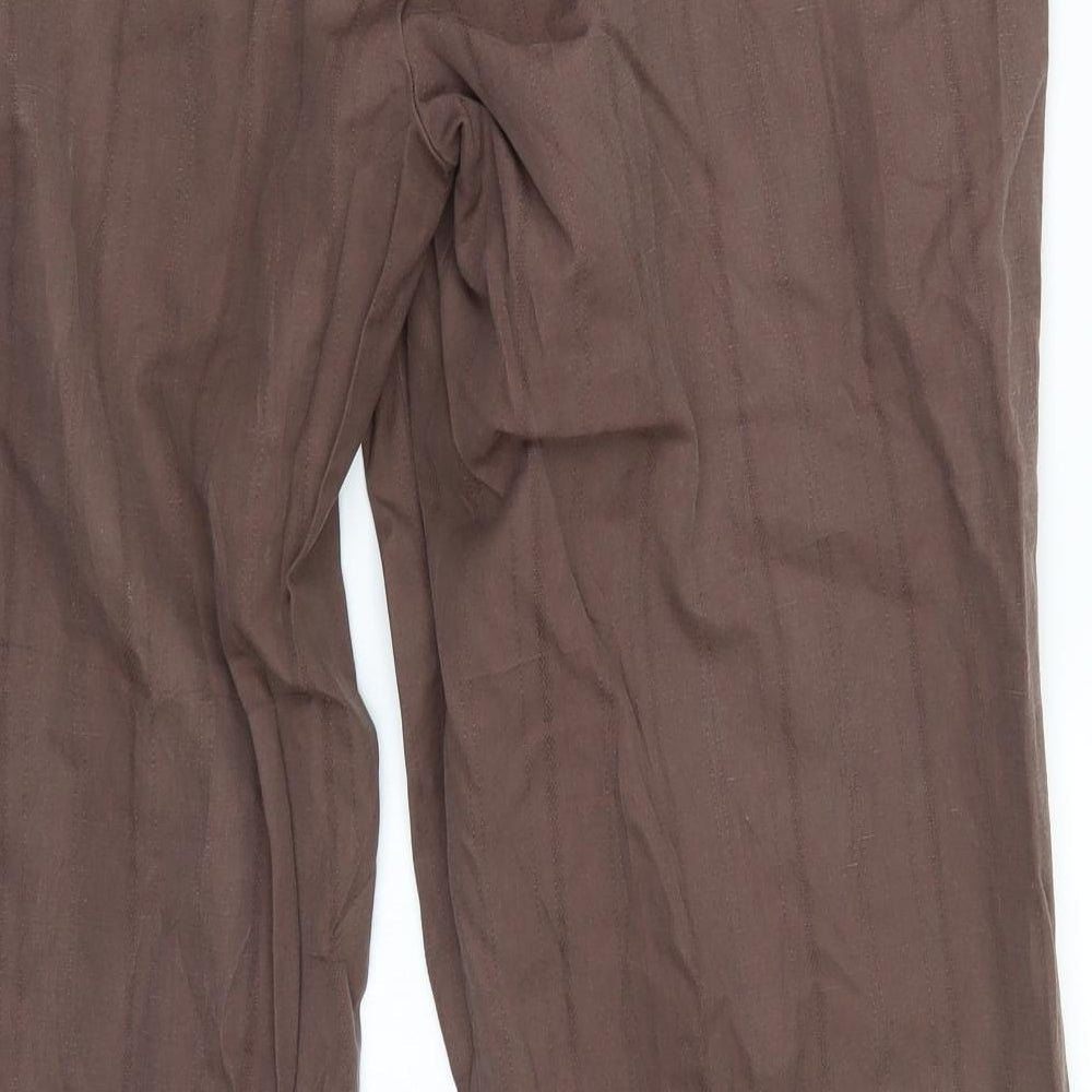 Womens UK Size 18 Preworn Regular Fit  Brown Trousers