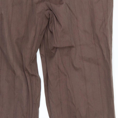 Womens UK Size 18 Preworn Regular Fit  Brown Trousers