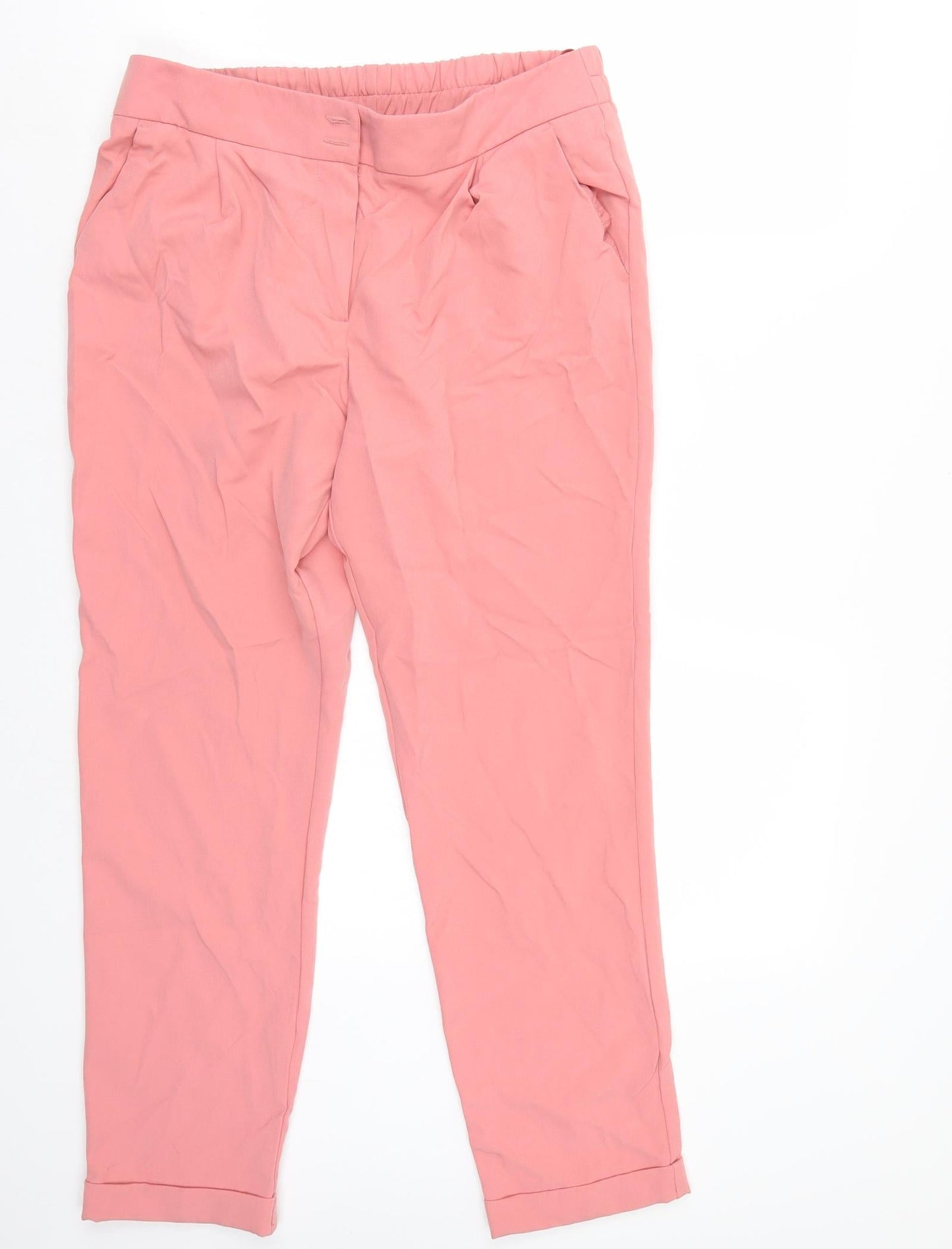 Womens UK Size 14 Papaya Regular Fit  Pink Trousers