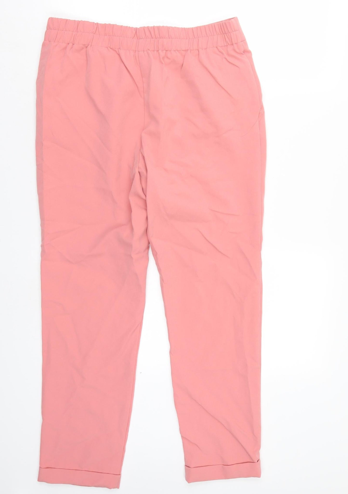 Womens UK Size 14 Papaya Regular Fit  Pink Trousers
