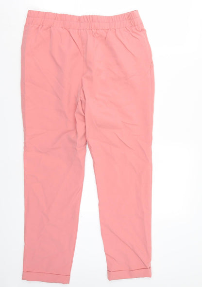 Womens UK Size 14 Papaya Regular Fit  Pink Trousers