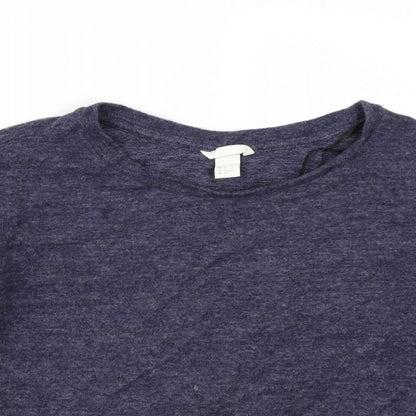 Womens UK Size S H&M Blue Basic T-Shirt