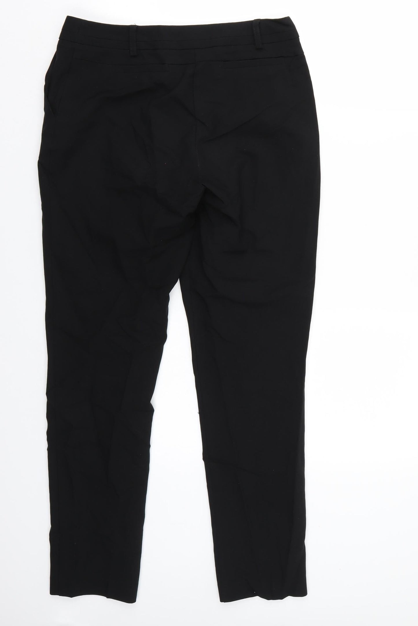 Womens UK Size 8 Peacocks Regular Fit  Black Trousers