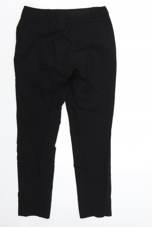 Womens UK Size 8 Peacocks Regular Fit  Black Trousers