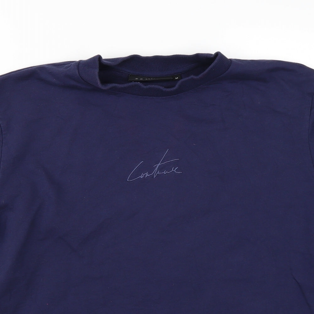 Womens UK Size M CULTURE Blue Basic T-Shirt