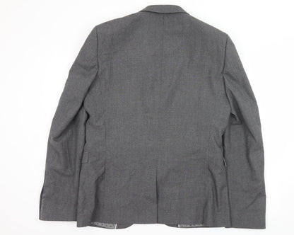 NEXT Mens Grey Striped  Jacket Suit Jacket Size L