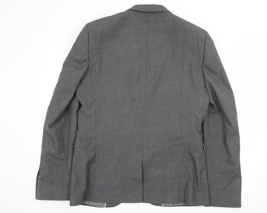 NEXT Mens Grey Striped  Jacket Suit Jacket Size L