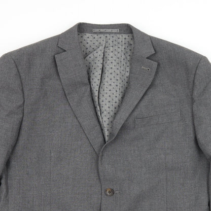 NEXT Mens Grey Striped  Jacket Suit Jacket Size L